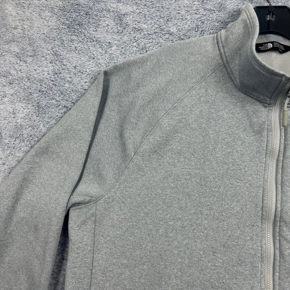 The North Face Mens XL Grey 1/4 Zip Pullover Chest Pocket Raglan Sleeve